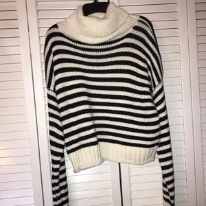 Cropped turtleneck sweater